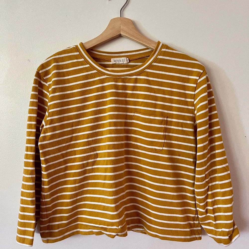 Roolee White/Yellow Striped Shirt